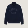 Turtleneck-genser i bomull med Givenchy Paris-broderi Turtleneck-genser i bomull med Givenchy Paris-broderi