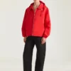 Vindjakke i polyfaille med brodert Givenchy Paris