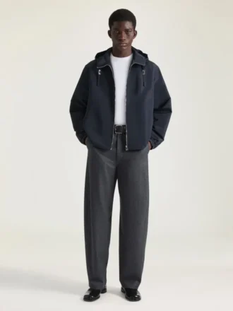 Vindjakke i polyfaille med brodert Givenchy Paris