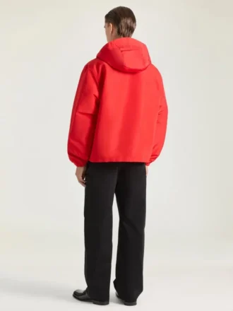Vindjakke i polyfaille med brodert Givenchy Paris